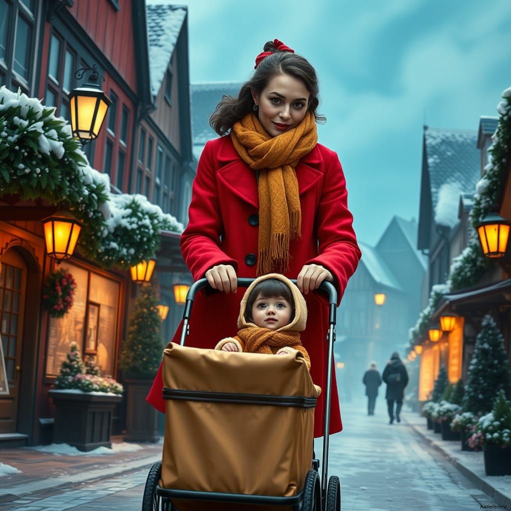 Vibrant Copenhagen Market Scene with Anne Hathaway and Cindy...
