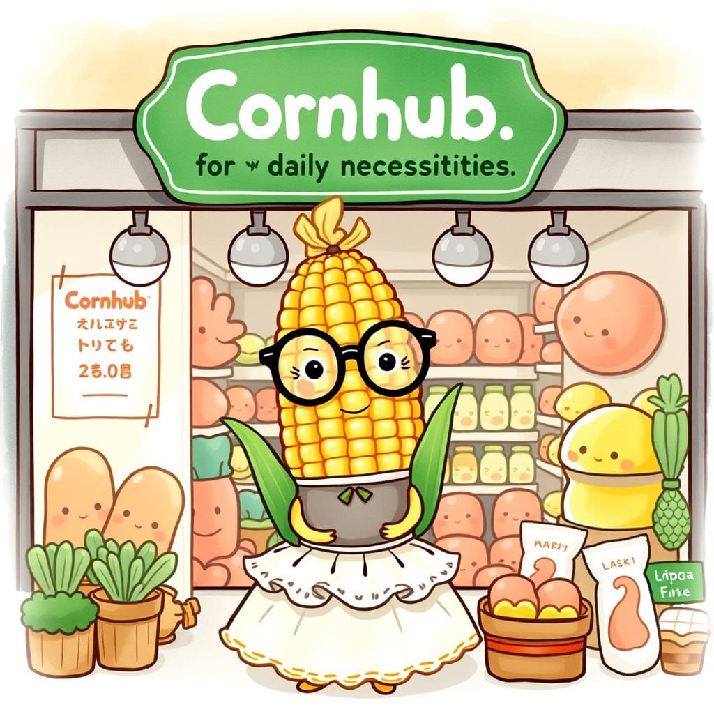 Kawaii Corn Cob at Cornhub Store