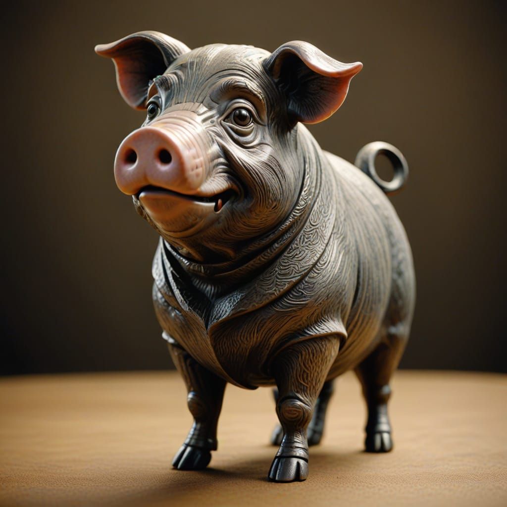 Mini Pig in Epic Intellectual Contemplation