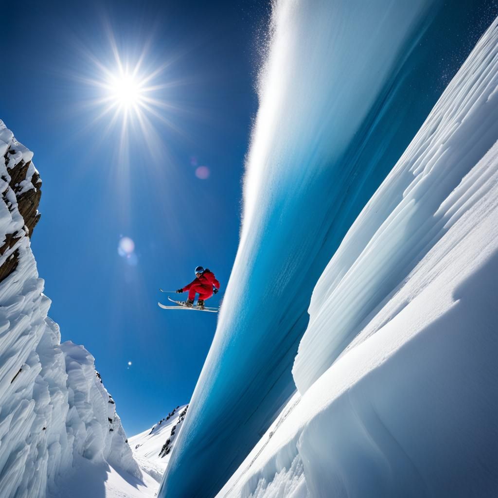 Extreme Skiing Championship: Breathtaking Cliffside Jump