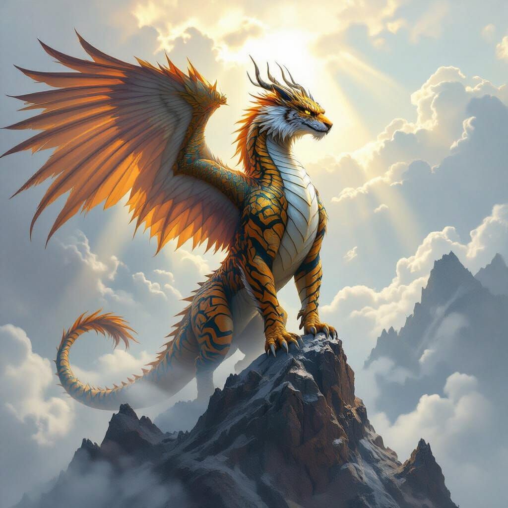 Mythical Dragon Tiger Eagle Hybrid on Peak