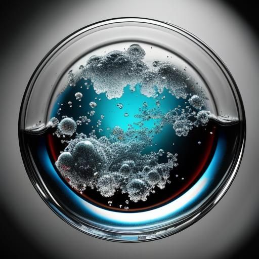 Hyperrealistic Bubbles on Glass in High Definition
