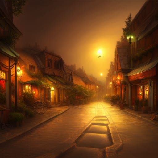 Detailed Hometown Scene in 8K Resolution