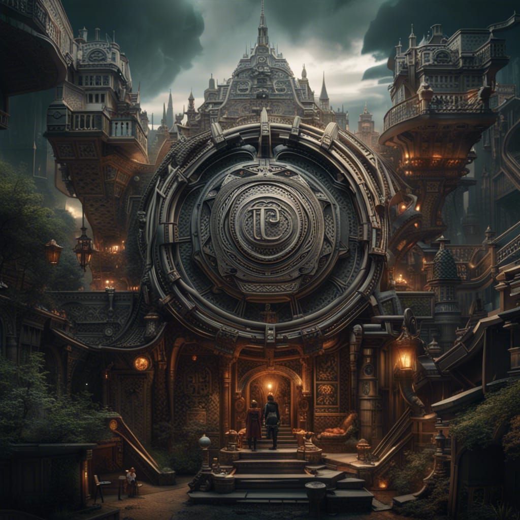 Internet Web Connecting Logos: Digital Matte Painting