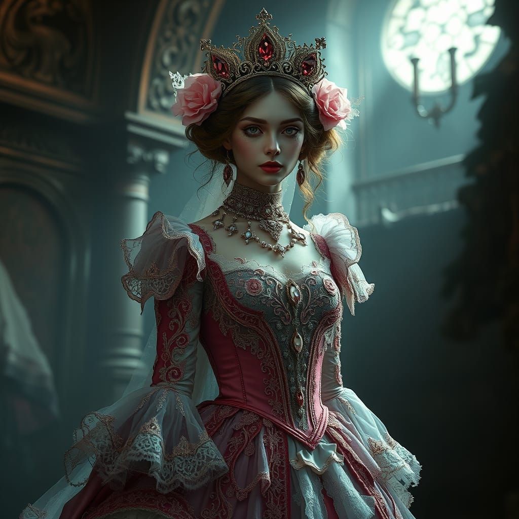 Gothic Princess in Opulent Splendor