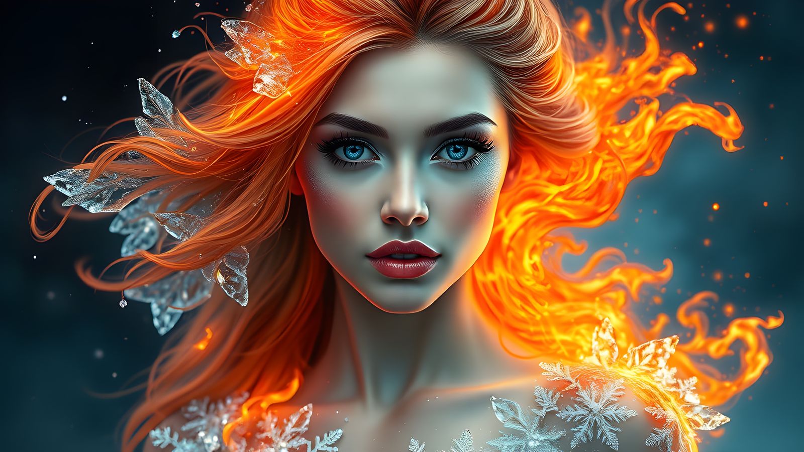 Ice and Fire Woman: A Duality of Elements