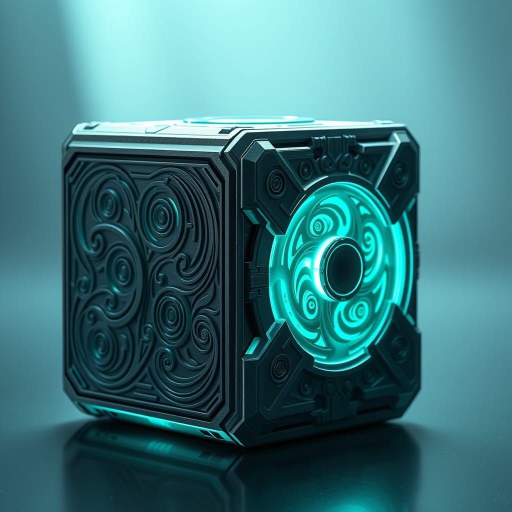 Ancient Rakatan Power Cell: Futuristic Energy Core in Metall...