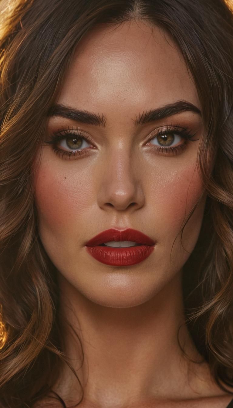 Glamorous Close-Up Portrait in Hollywood Style