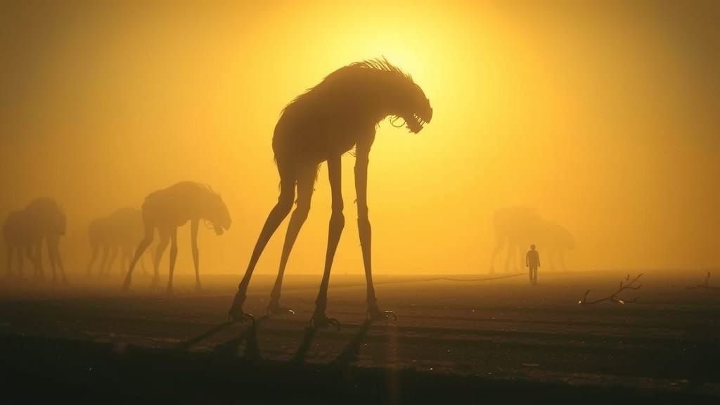 Massive Surreal Creature Walks on Venus Horizon