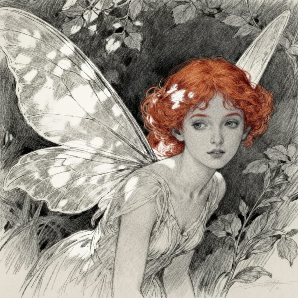 Delicate Fairy Sketch