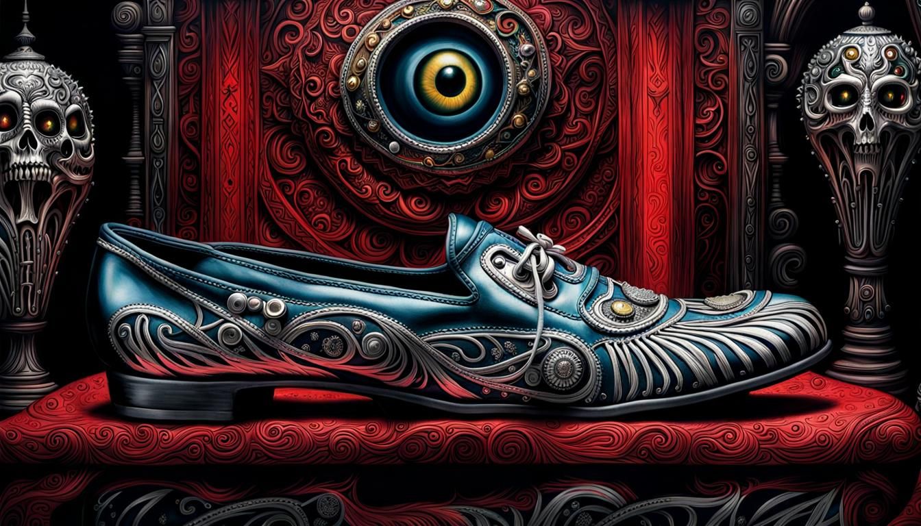 Dark Horror Scene in Surreal Style