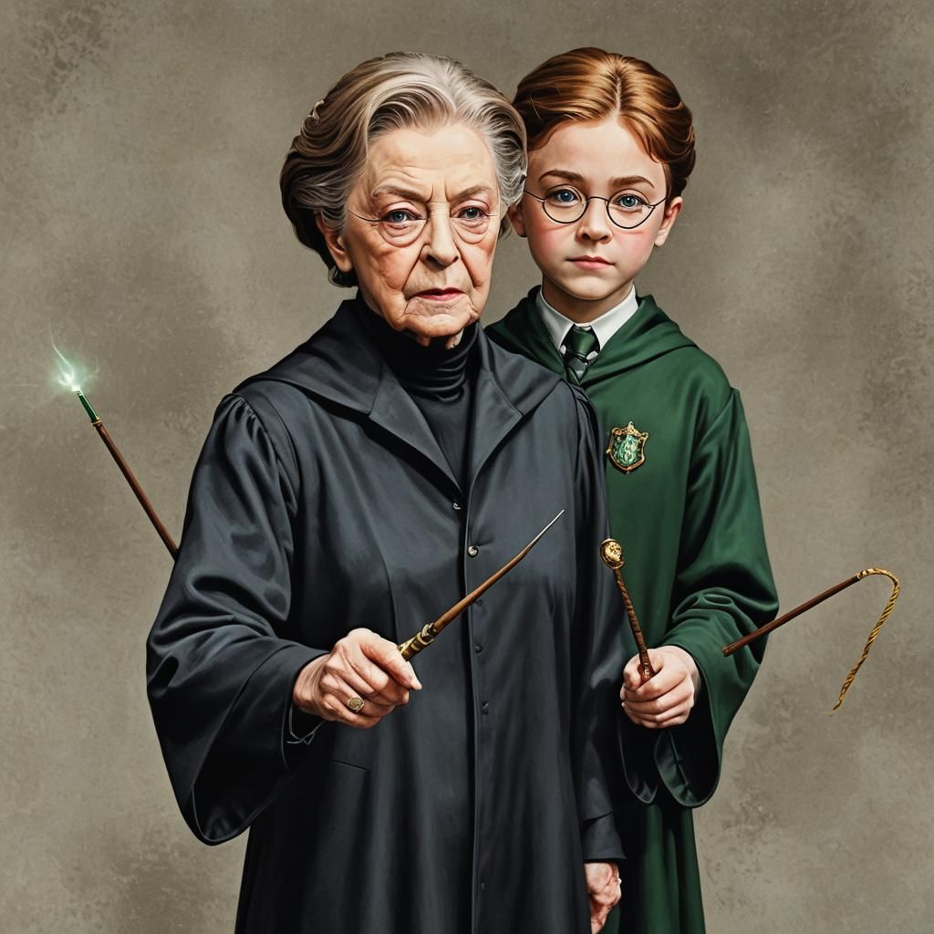 Miss McGonagall Teaches Harry Potter Magic Wand Use