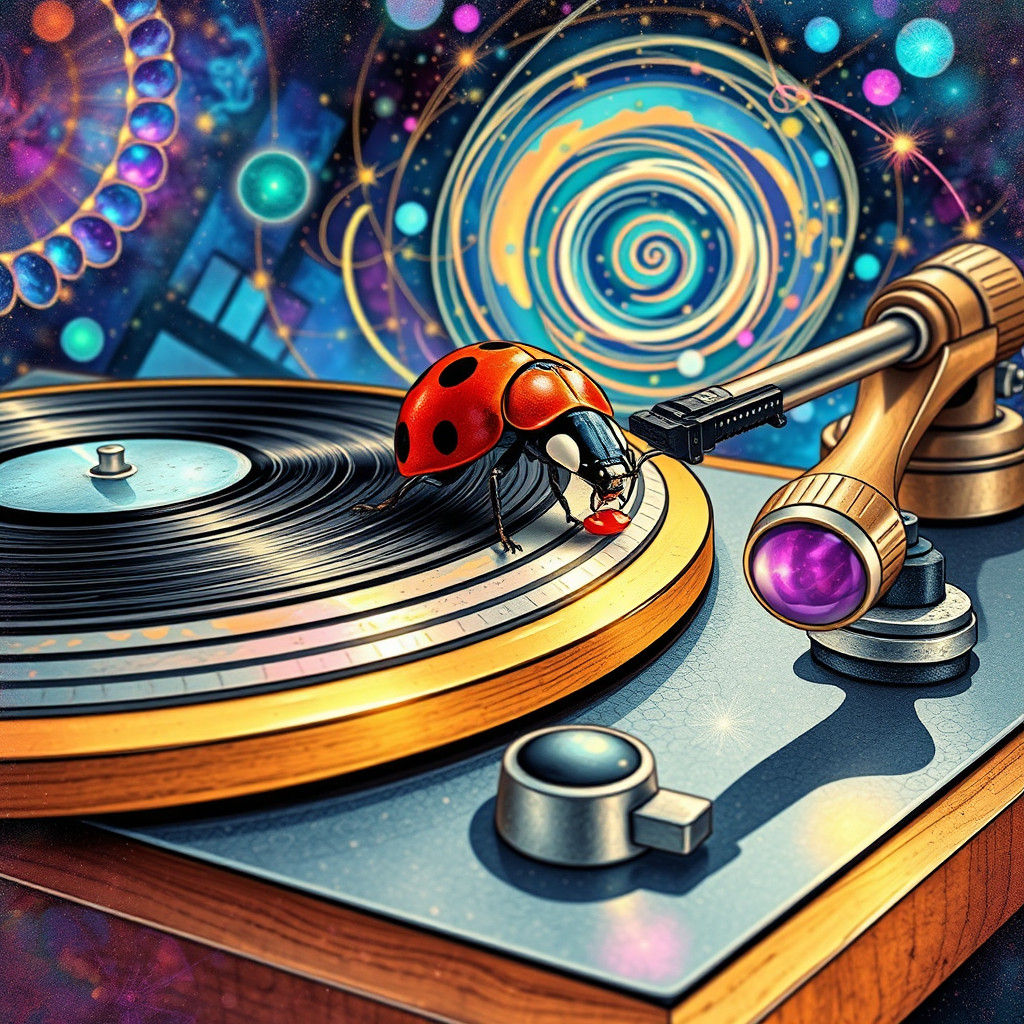 Ladybug Conductor: Cosmic Symphony on Turntables