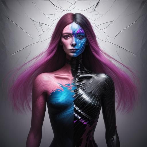 Surreal Melting Human Figure in Dreamlike Digital Art