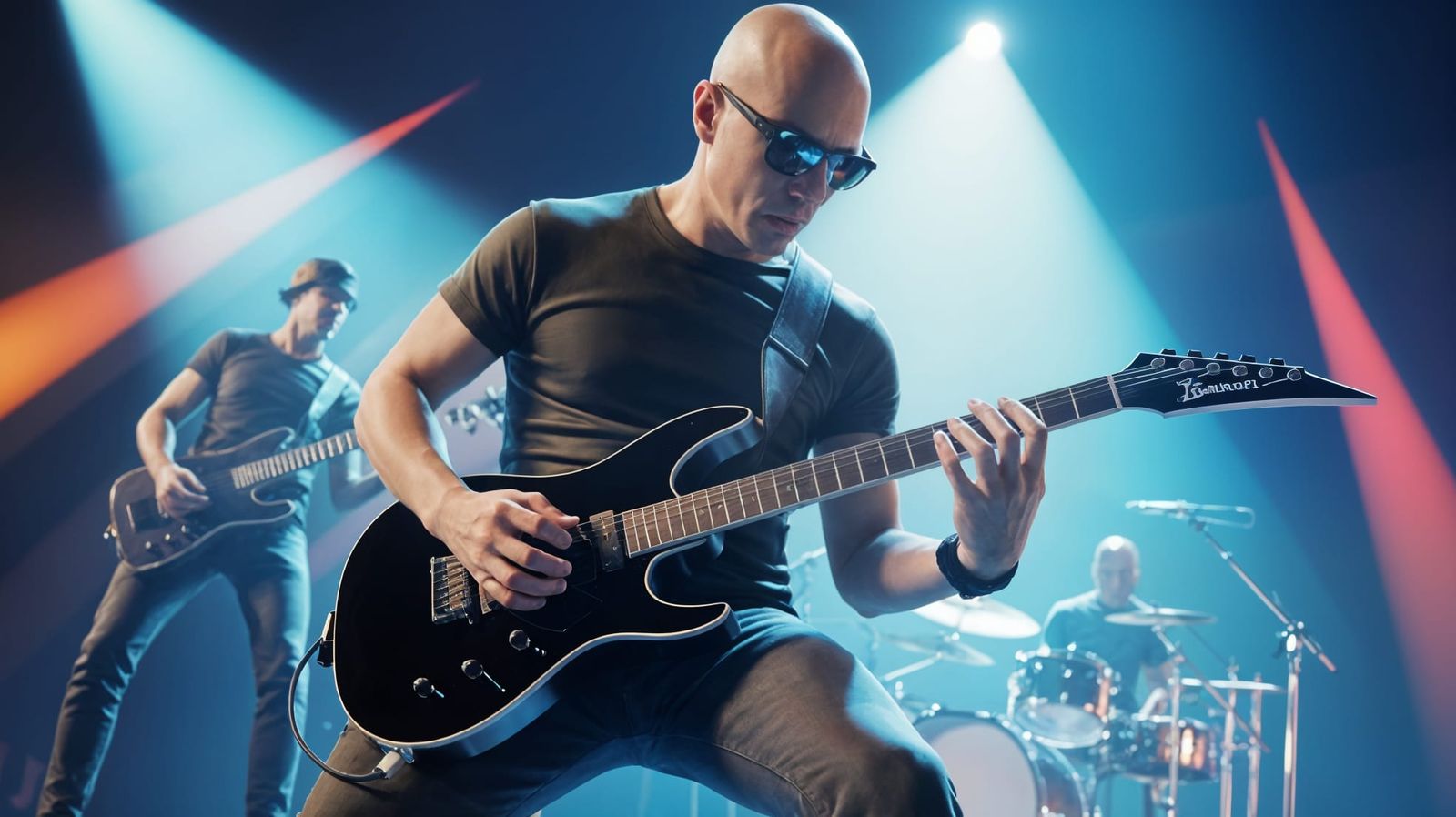 Joe Satriani on Stage in Cinematic Spotlight