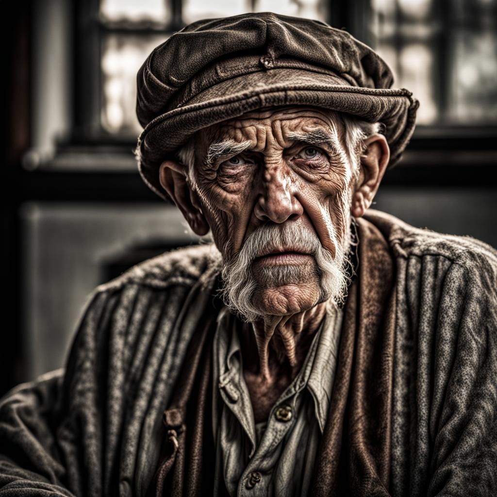 Hyperrealistic Old Judge with Intricate Detail