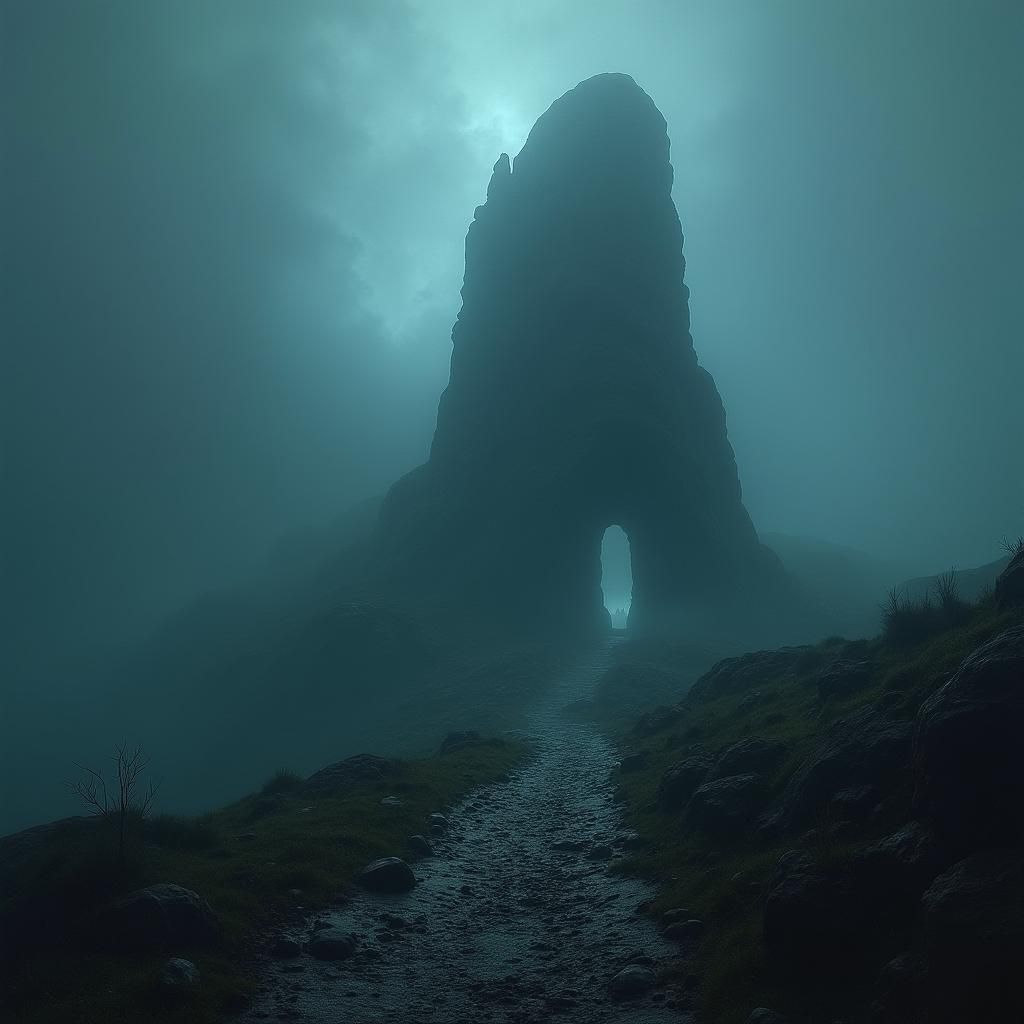 Mystical Hound Tor in Dark Fantasy Realm
