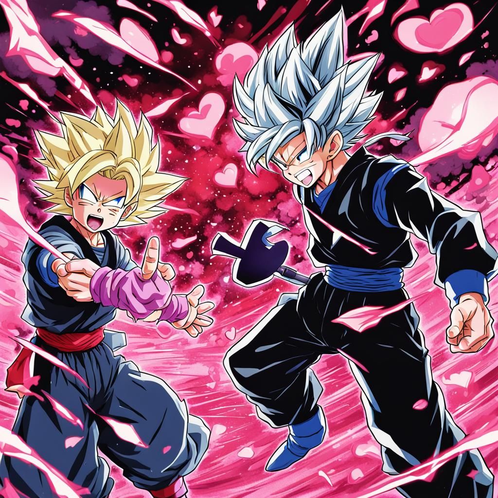 Anime Fight Between Goku Black and Funny Valentine