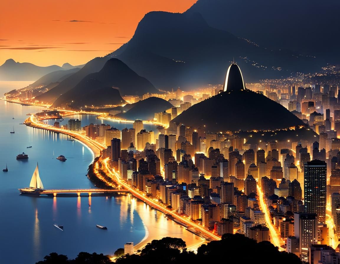 Rio de Janeiro in Animated Illustration Style