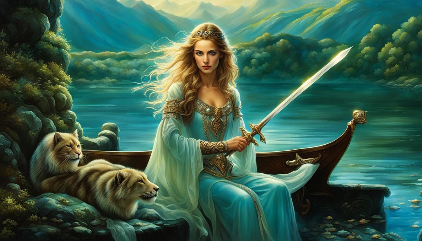 A Young Nineve Pondering the Enigma of Excalibur