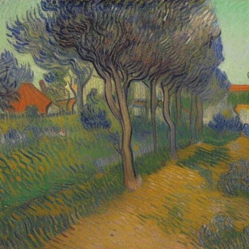 Magical Plants and Wise Stones in Impressionist Style