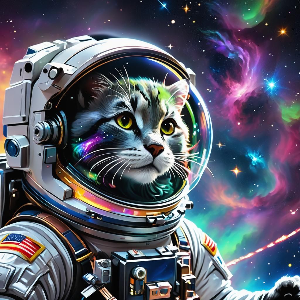 Astro Cat Spacewalk in Galaxy View