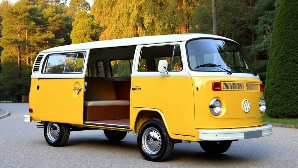 Restored 1975 VW Kombi in Sunflower Yellow