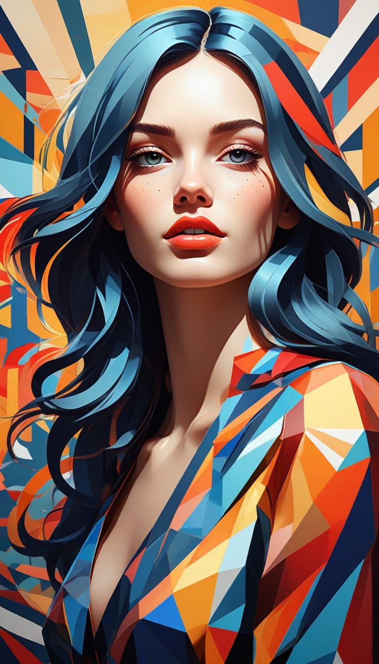 Venus as Pop Art Cubist Web Design