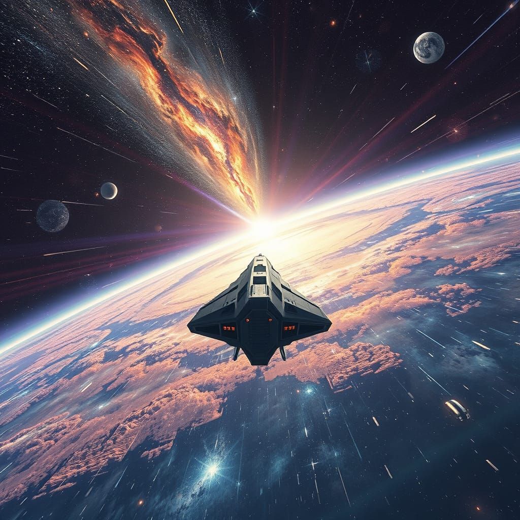 Cosmic Vessel Approaches Galactic Horizon