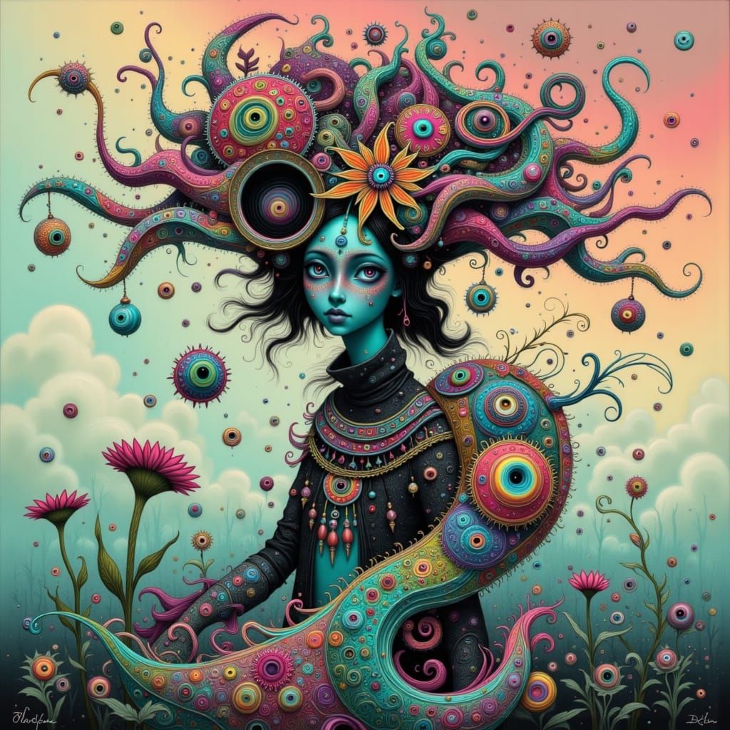 Ancient Earth-Maker Spirit in Mystical Style