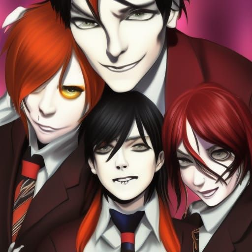 Gerard Way Anime Style Portrait