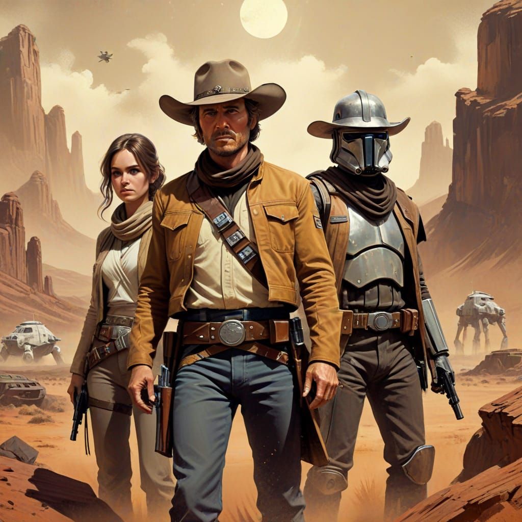 Western Star Wars Movie Poster Art