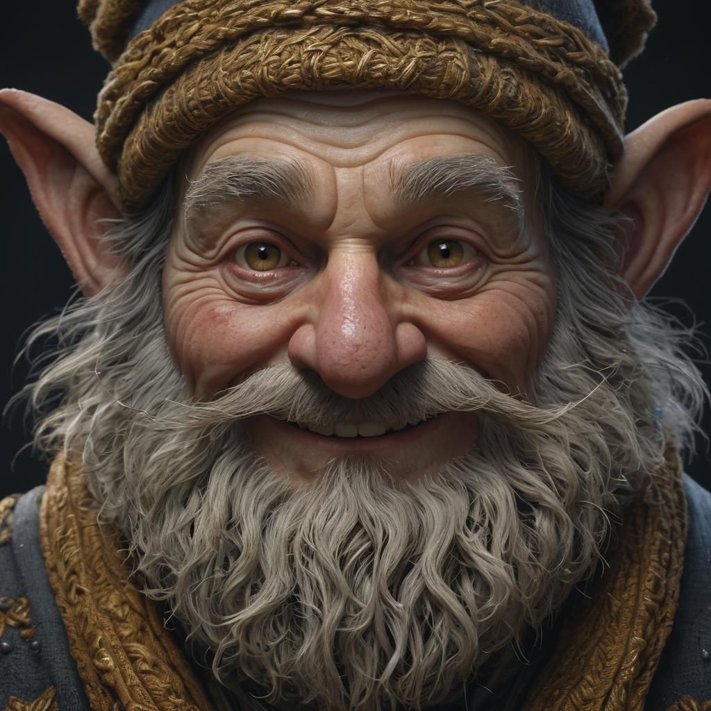 Gnome Trickery Cleric Portrait in Mystical Realism