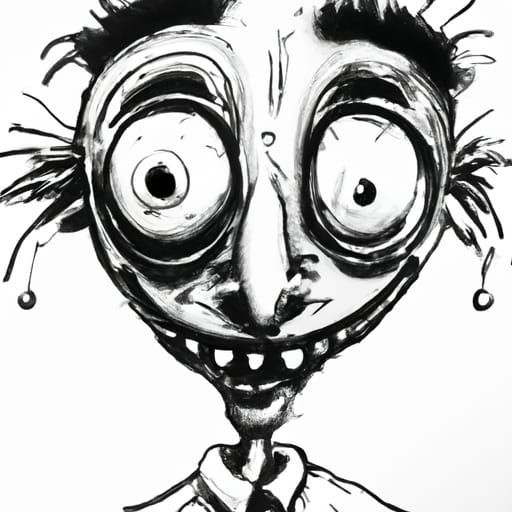 Wobbly Man: Gothic Pop Art Illustration