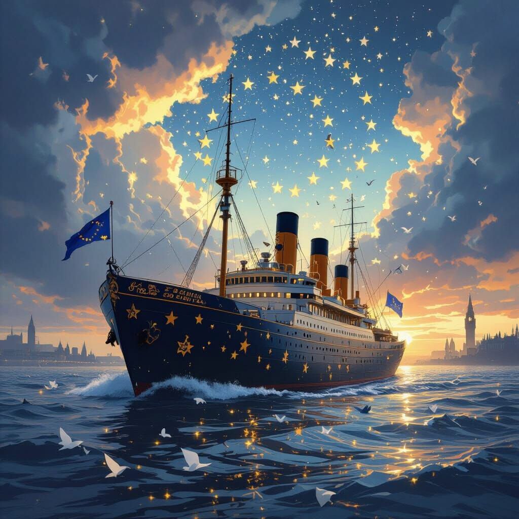 British Ship Departs EU Constellation in Dramatic Concept Ar...