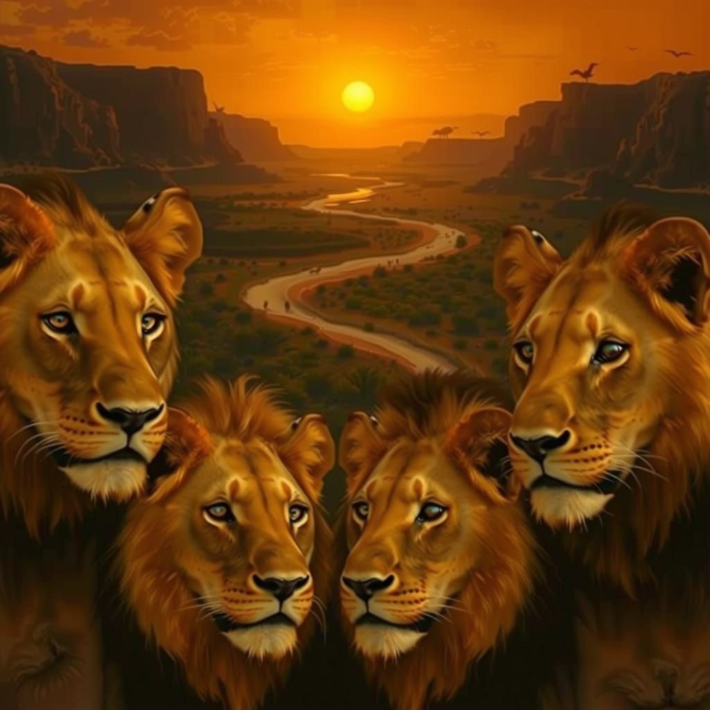 Big Five Animals United: An Eternal Bond in Africa