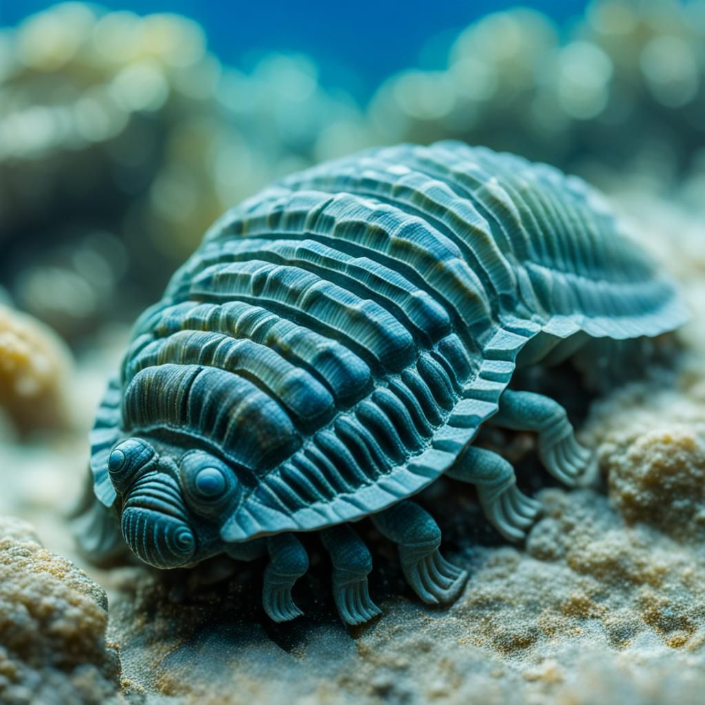 Trilobites in Cambrian Tropical Sea