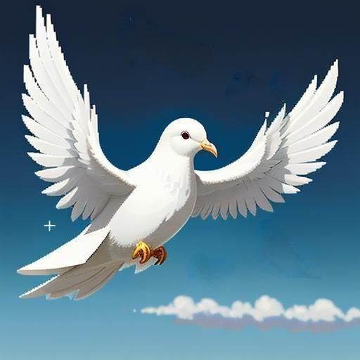 Peace dove pixel art (DreamShaper v8)