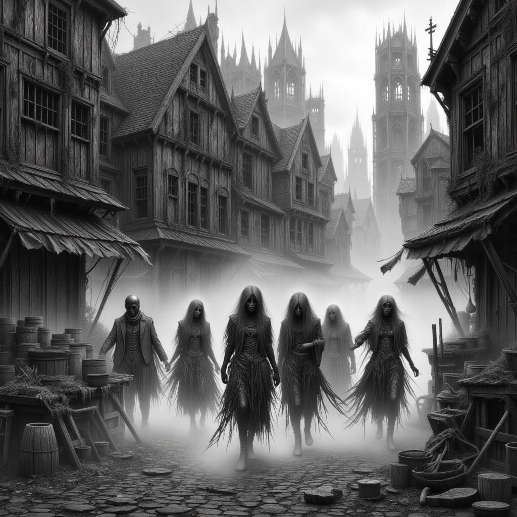 Ethereal Shadows in a Forgotten Marketplace