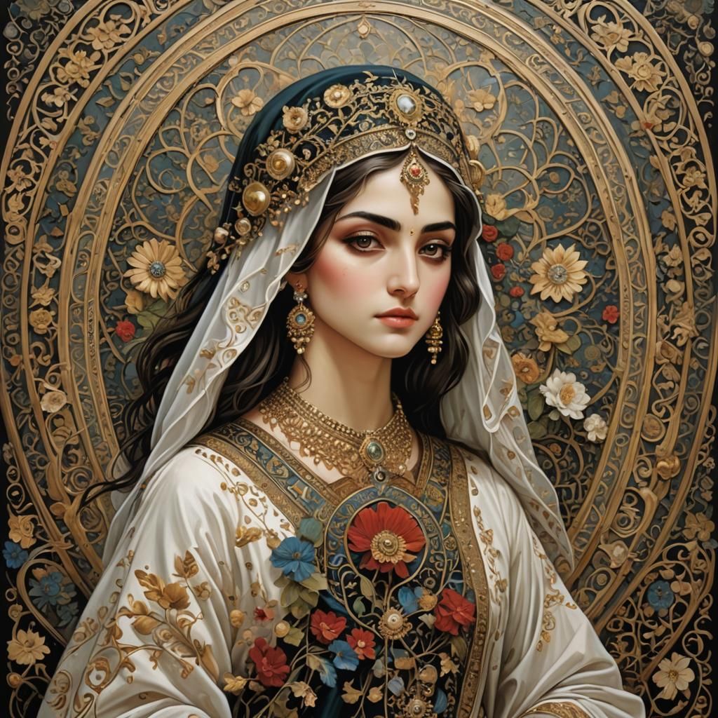 Persian Miniature Art in Farshchian Style