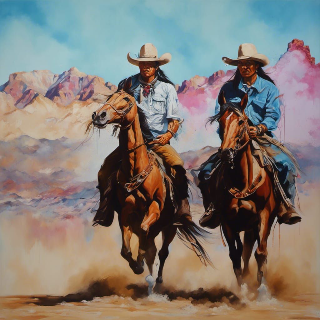 Taos Pueblo Native American Cowboys