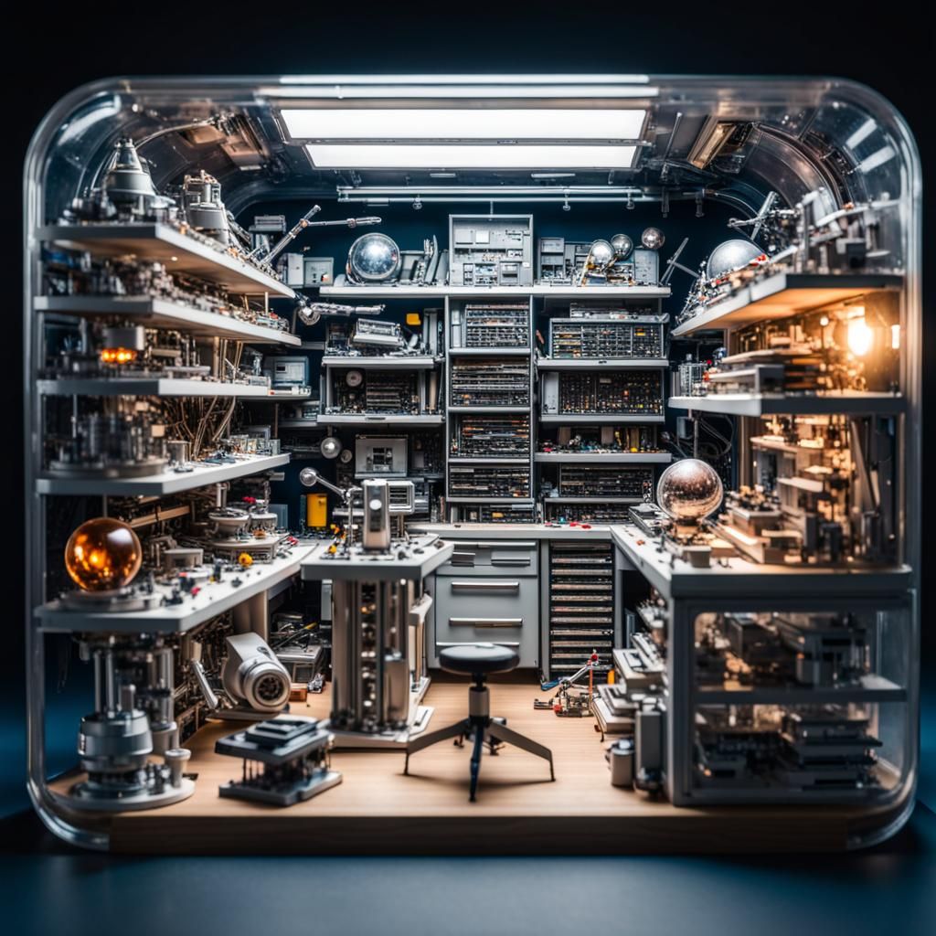 Creative Designer's Workshop with Miniature Space Stations