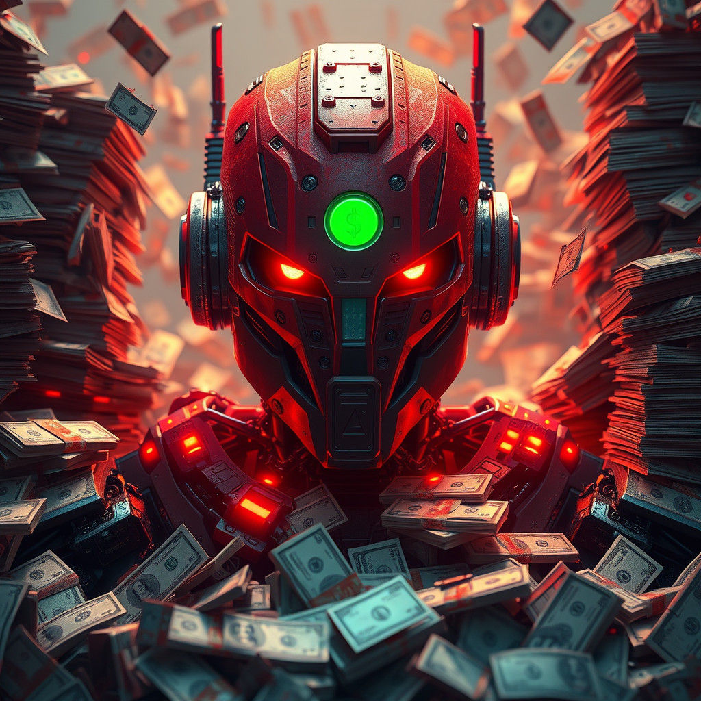 Robot in Cash: Fantasy Concept Art