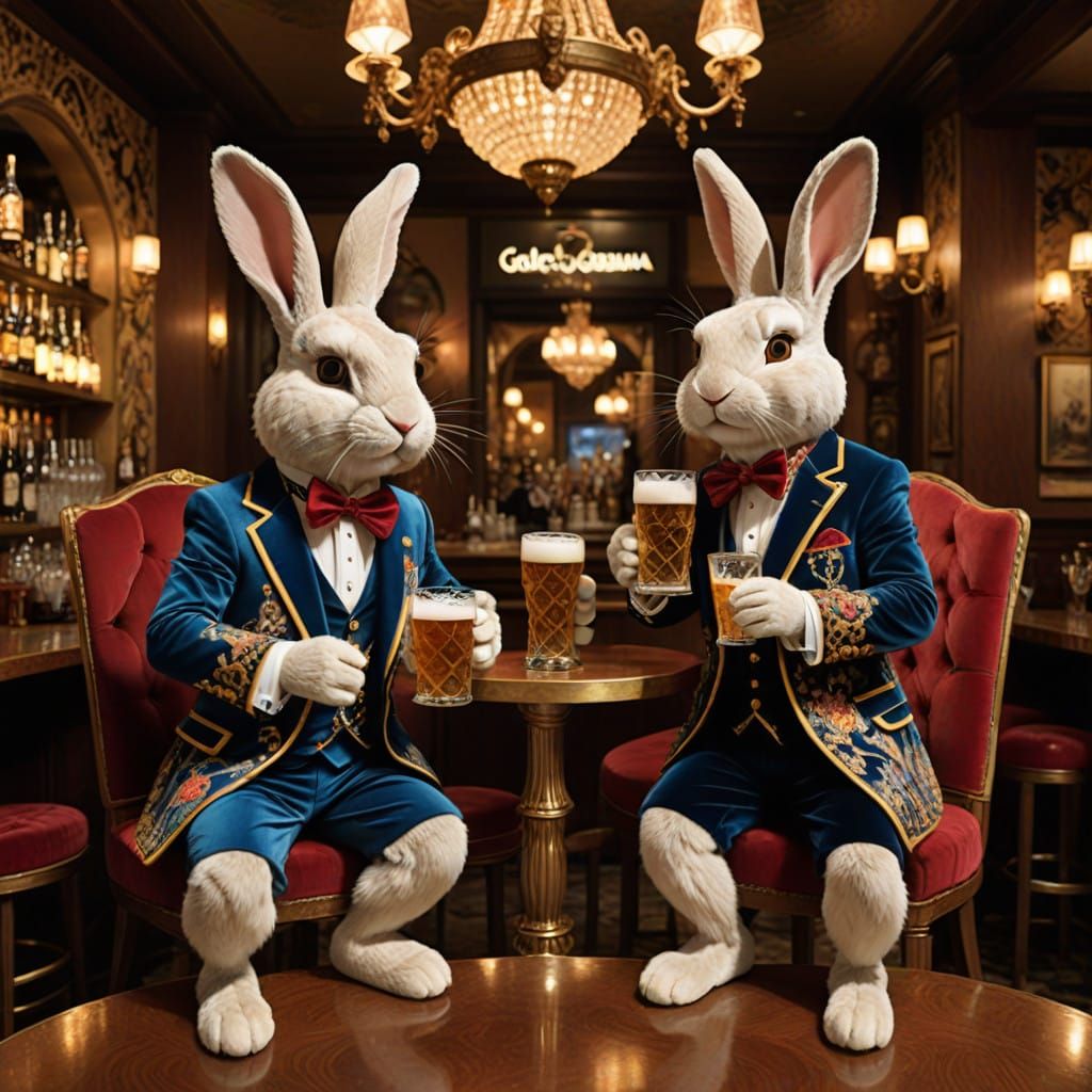 Luxury Bunnies Enjoy High-End Night Out in Style