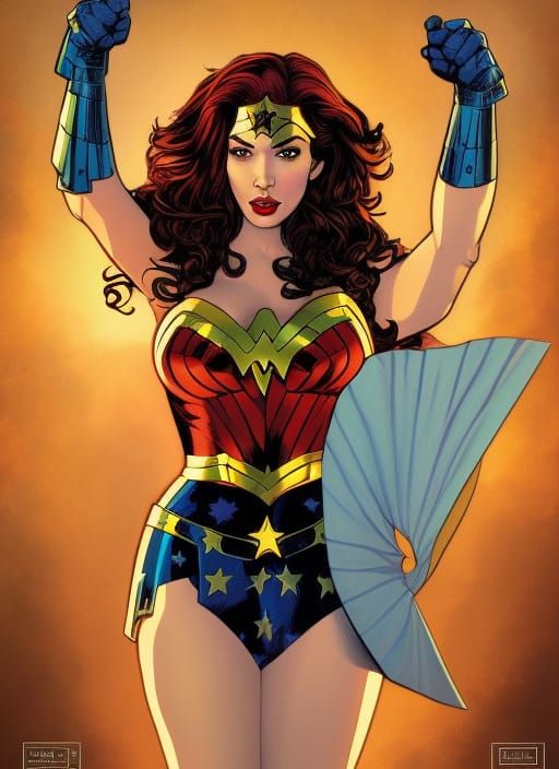 Wonder Woman Comic Book Art of Christina Hendricks