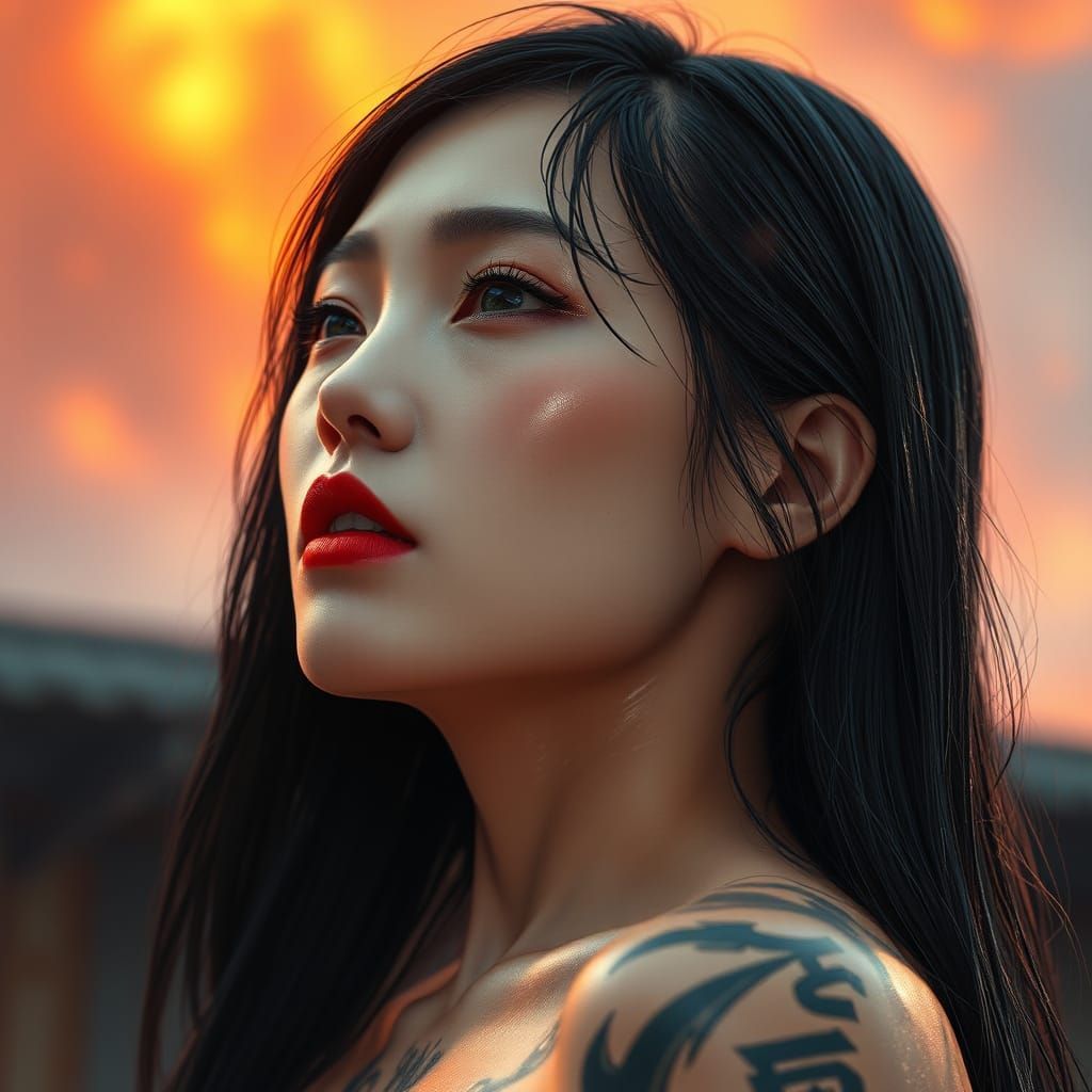 Cyberpunk Goddess Rises from the Ashes