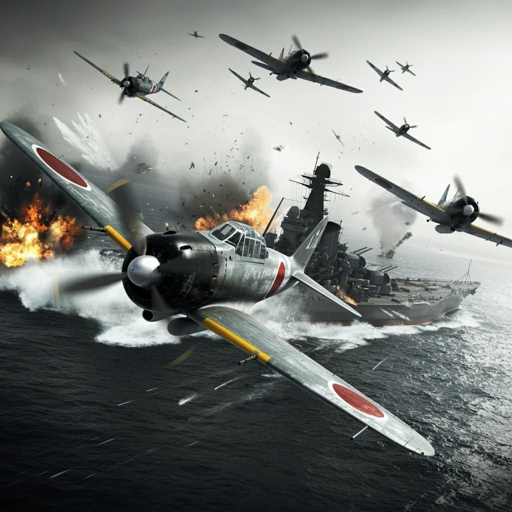 Gritty World War Two Aircraft in Tense Strafing Run