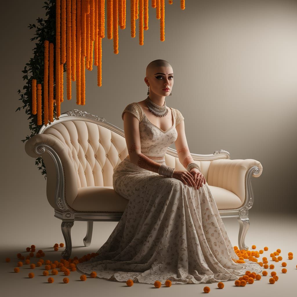 Serene Indian Bride in Traditional Attire