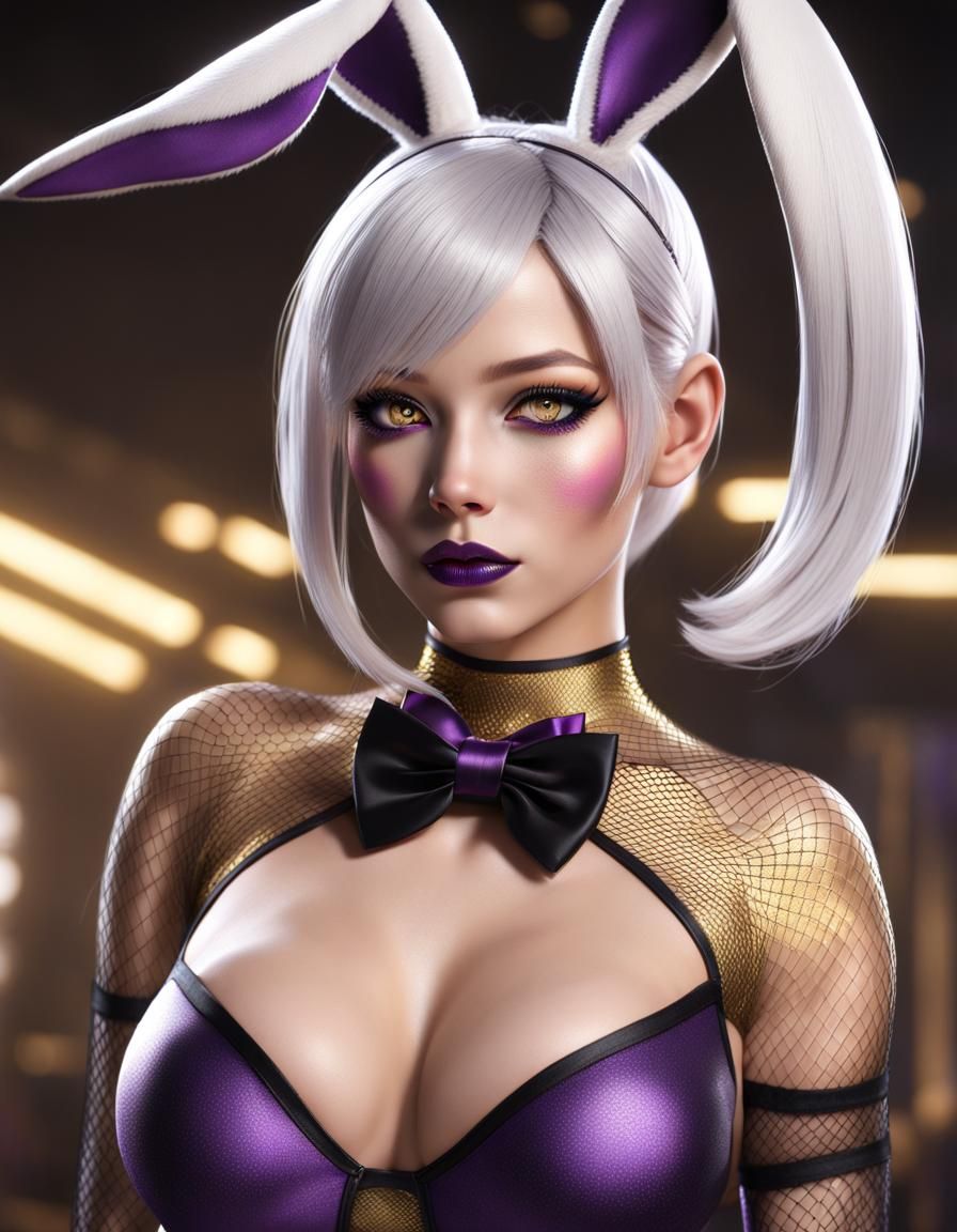 Anime Playboy Bunny in Hyperdetailed 8K Resolution