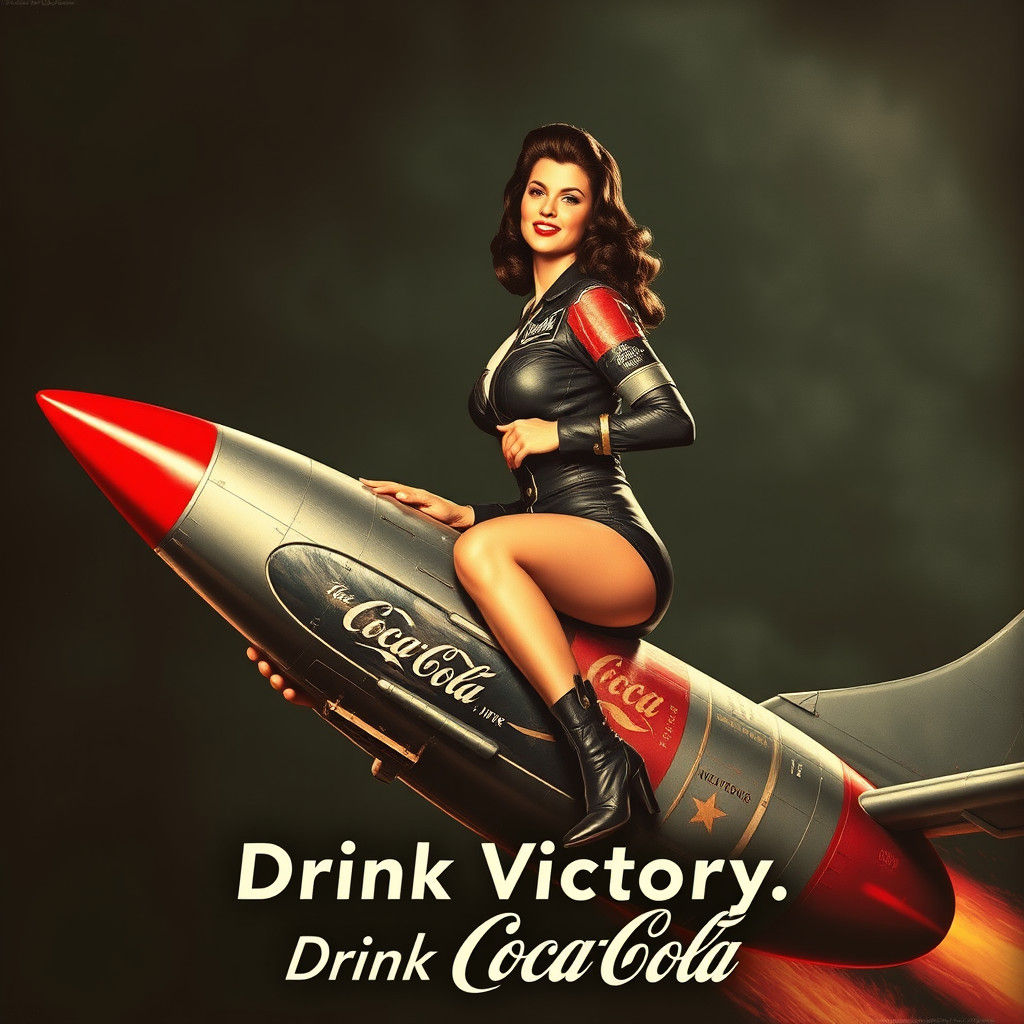 Vintage Coca-Cola Poster in 1940s Style
